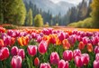 AI generated illustration of tulip blooming season