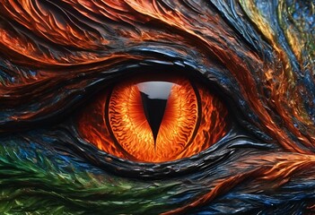 Poster - an animal's eye in the center of a photo