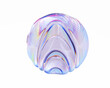 Fluid round abstract shape, futuristic modern banner design template, liquid glass sphere, 3d illustration