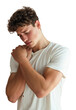 © Rawpixel.com - PNG Fullbody Young man having shoulder pain person human head.