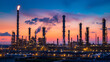 © YUTTADANAI - Oil​ refinery​ and​ plant and tower column of petrochemistry industry in oil​ and​ gas​ ​industrial with​ sky the sunset background​