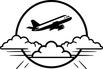 Sticker - Sky Sketch Doodled Aircraft Icon Scribble Soar Whimsical Flight Design