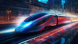 Fototapeta Tulipany - High-tech high-speed rail