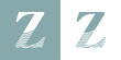 Logo Nautical. Letra inicial Z con olas de mar