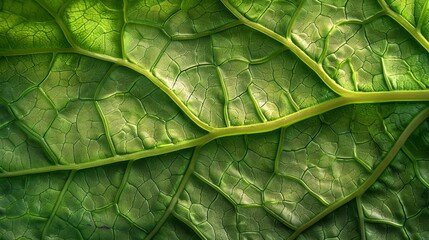 Wall Mural - Flowers and Plants: A photo showcasing the delicate veins of a leaf