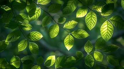 Leaf Patterns: A photo of overlapping leaves on a tree branch