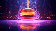 A delicious burger 3D scene material
