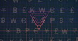 Image of currency symbols over shapes on black background