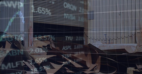 Poster - Image of data processing over rubbish dump