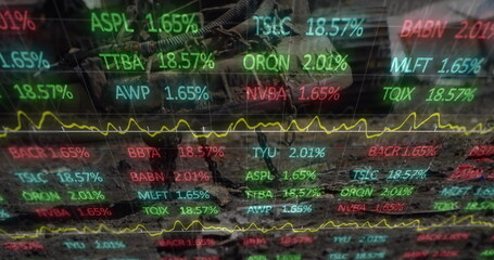 Poster - Image of data processing over rubbish dump