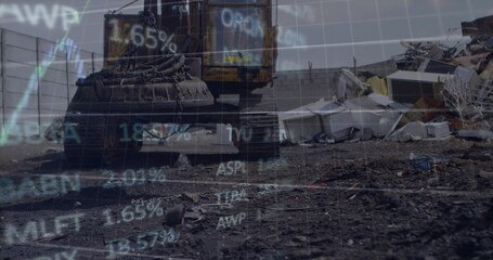 Poster - Image of data processing over rubbish dump