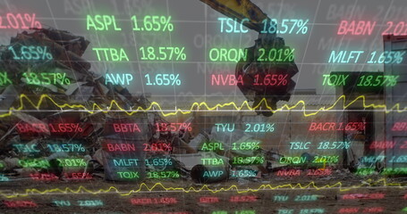 Poster - Image of data processing over rubbish dump