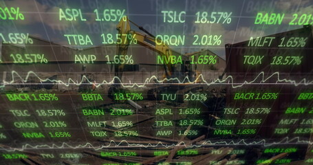 Poster - Image of data processing over rubbish dump