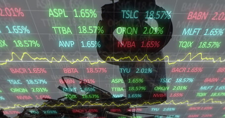 Poster - Image of data processing over rubbish dump
