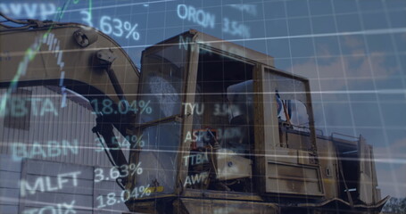 Poster - Image of data processing over rubbish dump