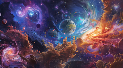 Wall Mural - planet and space