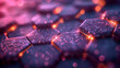 Abstract Background with Glowing Lights Hexagon,
A close up of hexagons 3d image wallpaper 
