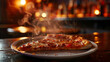 © tucci - a slice of delicious steamy Pizza on a plate