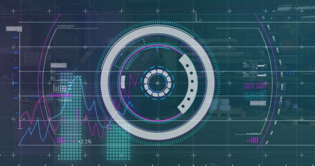 Poster - A digital image of a scanning interface against a black background