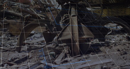 Poster - Image of data processing over rubbish dump