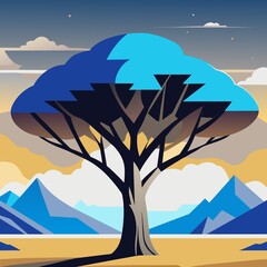 Wall Mural - Generated by AI, vector, art, clipart, graphic resource, nature, people, plants, cars, cities, gray background