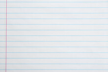 Lined Notebook Sheet As Background, Top View