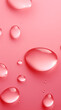 Water drops background in pink color.