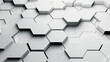 Abstract white hexagonal pattern background