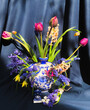 Romantic bouquet of the garden flowers