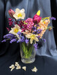 Romantic bouquet of the garden flowers