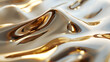 3d render of abstract golden fluid background