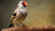 Zebra Finch Close-Up on solid background.