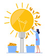 Concept of Business Idea, flat design vector illustration, for graphic and web design