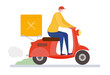 Food Delivery concept, flat design vector illustration, for graphic and web design