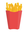 French Fries, Fast Food concept, flat design vector illustration, for graphic and web design