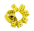 Measuring tape isolated on transparent background. PNG format