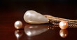 pearl A luxurious jewelry made of gold pearl.
