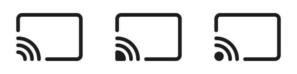 Cast screencast icon vector design