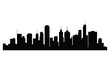 City Skyline Silhouette Vector isolated on a white background
