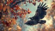 Capture the majestic grace of a soaring eagle from a low-angle perspective, blending street art style with a pop of unexpected camera angle for a unique twist in a digital rendering technique