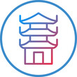 Vector Design Pagoda Icon Style