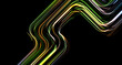 Colorful neon laser lines abstract geometric tech background. Technology vector design