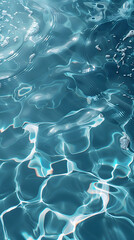 Top view of clear and blue water in pool clear and blue, cartoon style mobile phone wallpaper