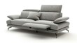 © Yana - A gray sofa with a recliner and pillows