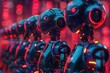 AI robots big data. AI robots Background of the digital world in cyberspace