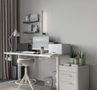The interior of a home workplace or office in a modern style.