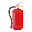 Foam Fire Extinguisher isolated on white background. Portable fire extinguishing equipment from fire department. Professional tool or instrument. Realistic 3D vector illustration