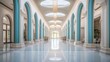 Interior of luxury hospital hall Generative AI