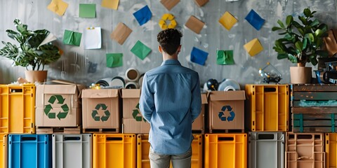 Person Curating and Organizing a Sustainable Swap Meet or Flea Market for Repurposed and Secondhand Items to Promote Circular Economy and Waste