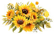 PNG Sunflower plant flower bouquet inflorescence.
